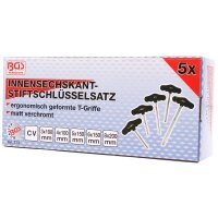 BGS Stiftschlüssel-Satz, Innensechskant, 5-tlg., 3x100-8x200 mm