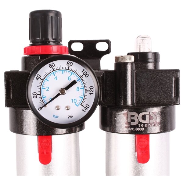 BGS Druckluft-Filter / Öler-Einheit mit Druckregler - 8603 BGS Druckluft-Filter / Öler-Einheit mit Druckregler - 8603