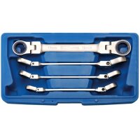 Doppelring-Ratschenschlüssel-Set, abwinkelbar, 10-19...