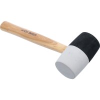 BGS Gummihammer | Hickory-Stiel | schwarz-weißer Kopf | Ø 63 mm | 840 g