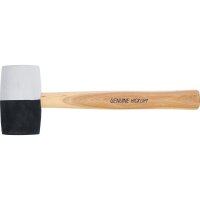 BGS Gummihammer | Hickory-Stiel | schwarz-weißer Kopf | Ø 63 mm | 840 g