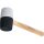 BGS Gummihammer | Hickory-Stiel | schwarz-weißer Kopf | Ø 63 mm | 840 g