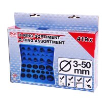 BGS O-Ring Sortiment, 3-50 mm Ø, 419-tlg.