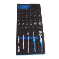 BGS 1/3 Werkstattwageneinlage: Steckschlüsselsatz 6.3 mm, 41-tlg.