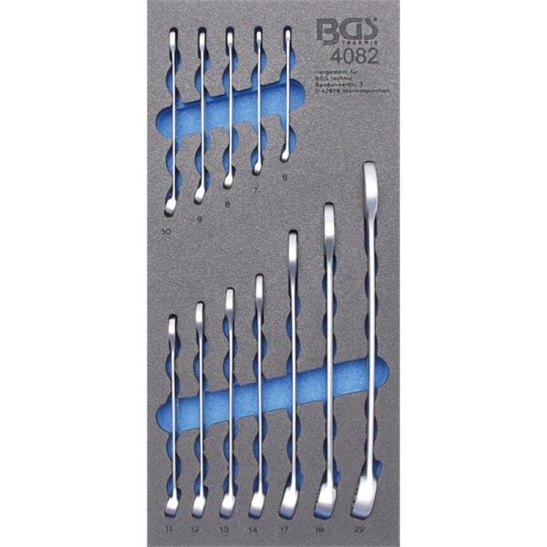 BGS 1/3 Werkstattwageneinlage: Maul-Ringschlüssel-Satz, 6-22 mm, 12-tlg.