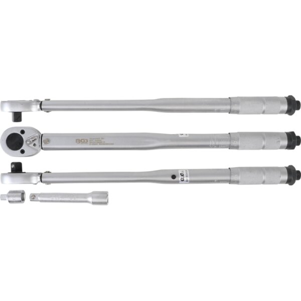 BGS Drehmomentschlüssel, 12,5 (1/2) Antrieb, 28-210 NM, 10 (3/8) Adapter + Verlänger