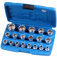 BGS Gear Lock Steckschlüsseleinsätze 12.5 mm 1/2", 19-tlg.