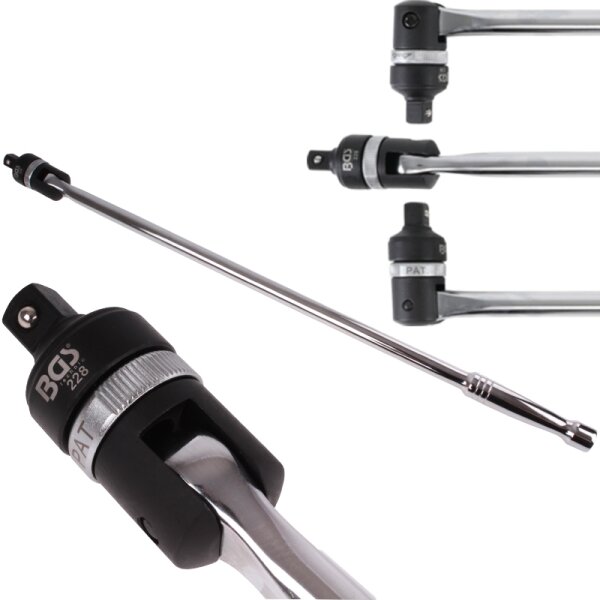 BGS Gelenkgriff mit Umschaltknarre | Abtrieb Außenvierkant 12,5mm (1/2") | 620mm
