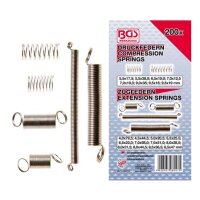 BGS Federn-Sortiment, Zug + Druckfedern, 200-tlg.