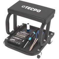 TECPO Werkstatt-Rollsitz mit Ablage KFZ Rollhocker