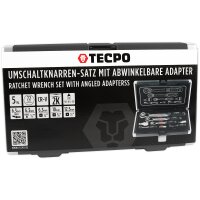 TECPO Umschaltknarren-Satz 8-tlg. mit abgewinkelten Adaptern und Koffer, Profi-Set