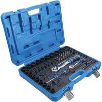 BGS Kraft-Steckschlüssel-Satz Sechskant | 6,3mm (1/4") + 12,5mm (1/2") | 69-tlg.