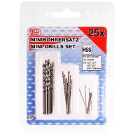 BGS HSS Minibohrersatz, 0,5 - 3,0 mm, 25-tlg.