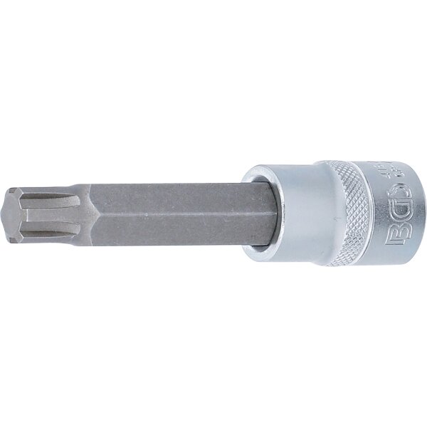 BGS Bit-Einsatz | Länge 100mm | Antrieb Innenvierkant 12,5mm (1/2") | Keil-Profil (für RIBE) M13