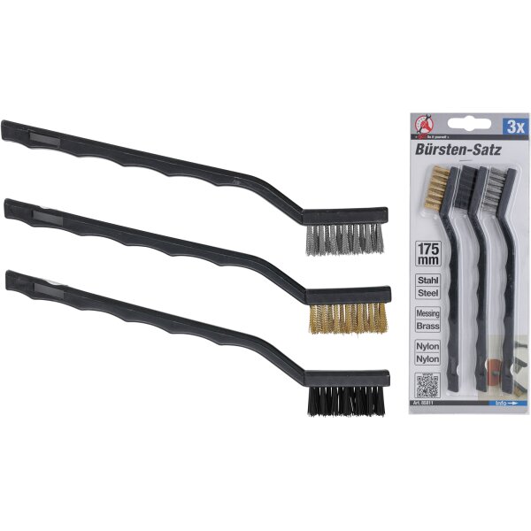 BGS DIY Bürsten-Set, 3-tlg., 175 mm