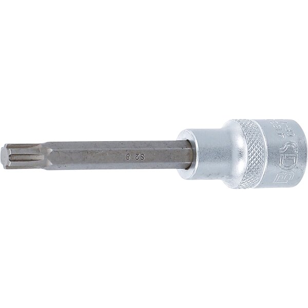 BGS Bit-Einsatz | Länge 100 mm | Antrieb Innenvierkant 12,5 mm (1/2") | Keil-Profil (für RIBE) M8