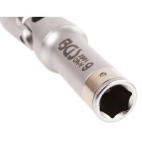 BGS Glühkerzen-Gelenk-Einsatz Sechskant | Antrieb Innenvierkant 10 mm (3/8") | SW 9 mm