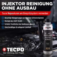 TECPO KAT-, AGR-, Lambdasonden- & Injektor-Reiniger ESTER, 300 ml