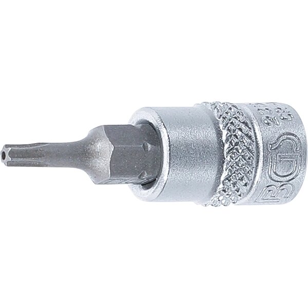 BGS Bit-Einsatz | Antrieb Innenvierkant 6,3mm (1/4") | T-Profil (für Torx) mit Bohrung T10