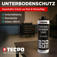 TECPO Steinschlag & Unterbodenschutz Überlackierbar Schwarz, 1000 ml