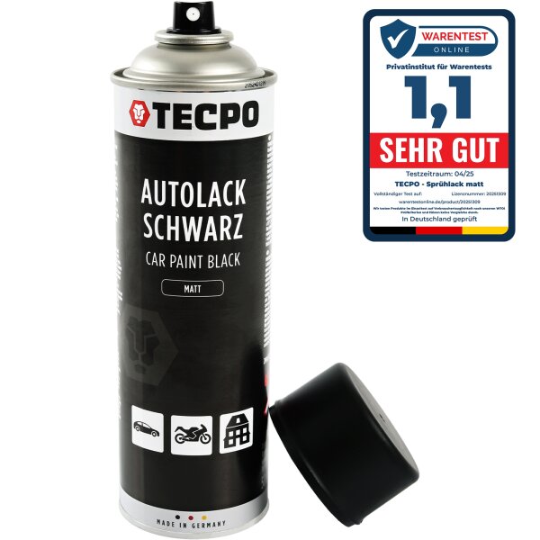 TECPO Autolack schwarz matt 500 ml