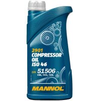 7x MANNOL Kompressor Oil ISO 46, 1L