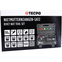 TECPO Nietmutternzangen Satz M3-M12, 110-teilig