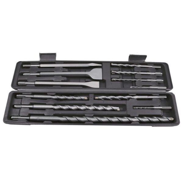 BGS DIY Hammer-Bohrer- und Meisselsatz mit SDS-Schaft, Hartmetallspitze, 12-tlg.