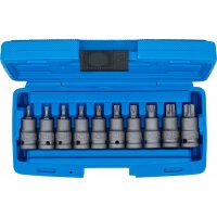BGS Kraft-Bit-Einsatz-Satz | Antrieb Innenvierkant 12,5 mm (1/2") | T-Profil (für Torx) T20 - T70 | 10-tlg.