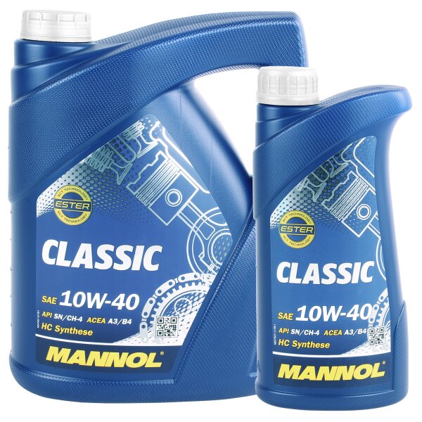 MANNOL Classic 10W-40 API SN/SM/CF, 5L + 1L