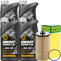 MANN-FILTER Ölfilter + MANNOL O.E.M. 5W-30, 4x1L