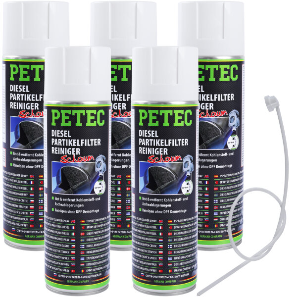 5x PETEC Dieselpartikelfilterreiniger, 400 ml