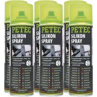 6x PETEC Silikonspray, 500 ml