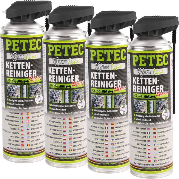 4x PETEC Kettenreinigerspray, 500ml