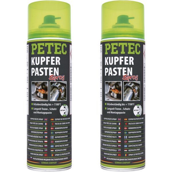 2x PETEC Kupferpastenspray, 500 ml