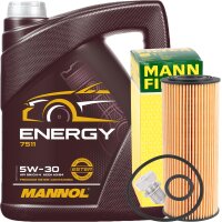 FEBI BILSTEIN Ölfilter + Schraube + MANNOL Energy...