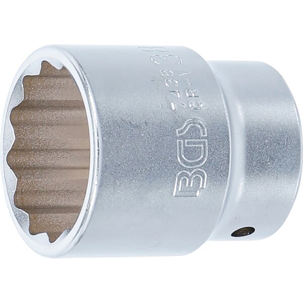 BGS Steckschlüssel-Einsatz Zwölfkant | Antrieb Innenvierkant 20 mm (3/4") | SW 38 mm
