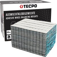 TECPO Felgenkantenschutz + Klebegewicht Schaber Entferner + Ventileinzieher + Reifen Montagepaste mit Pinsel + Auswucht Gewichte