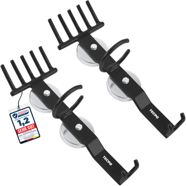 2x TECPO Halter für Druckluftwerkzeuge mit Magnet 15 kg Tragkraft robuster Werkzeughalter für Schlagschrauber + Steckschlüssel + Reifenfüller