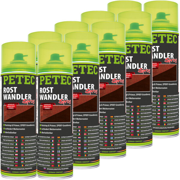 10x PETEC Rostwandler Spray, 500 ml
