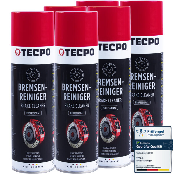 6x TECPO Bremsenreiniger Universal Reiniger, 500 ml