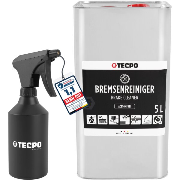 TECPO Bremsenreiniger 5L Kanister + Handsprüher 500 ml
