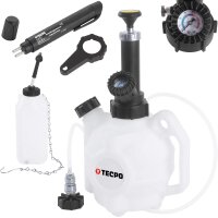 TECPO Bremsenentlüftungsgerät  4 Liter + Bremsflüssigkeitstester