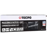 2x TECPO Maulringschlüssel-Satz, 6-32mm, 25-tlg.