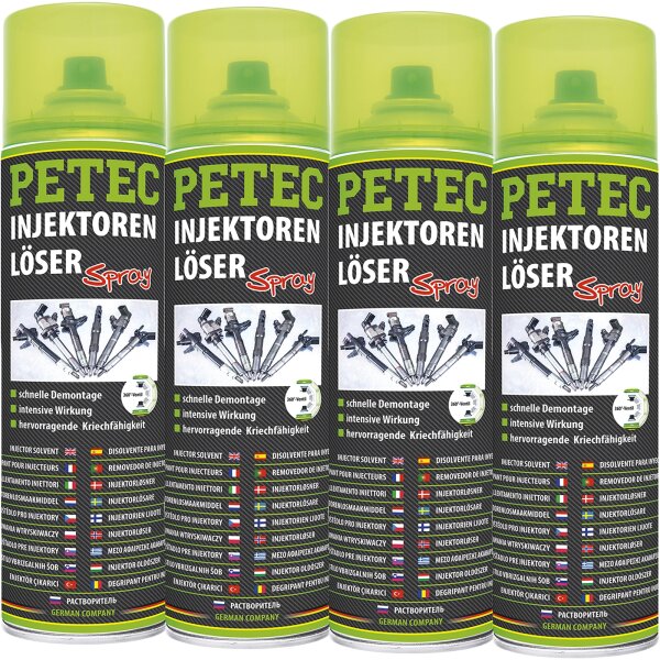 4x PETEC Injektorenlöser Spray, 500 ml