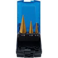 BGS Stufenbohrer-Satz | titannitriert | Ø 4 - 30 mm | 3-tlg.