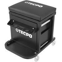 TECPO Werkstattwagen Transportwagen mit Schublade und Rollsitz Werkstatthocker