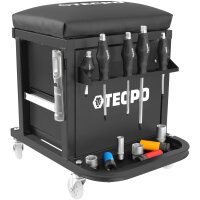 TECPO Werkstattwagen Transportwagen mit Schublade und Rollsitz Werkstatthocker