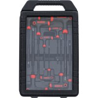 BGS DIY  Schraubendreher-Satz mit T-Griff und seitlicher Klinge | T-Profil (für Torx) mit Bohrung | T10 - T50 | 9-tlg.