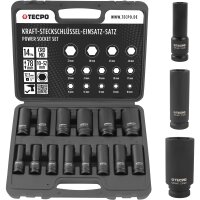 TECPO Kraft Steckschlüssel Satz 1/2" SW 10-32 mm